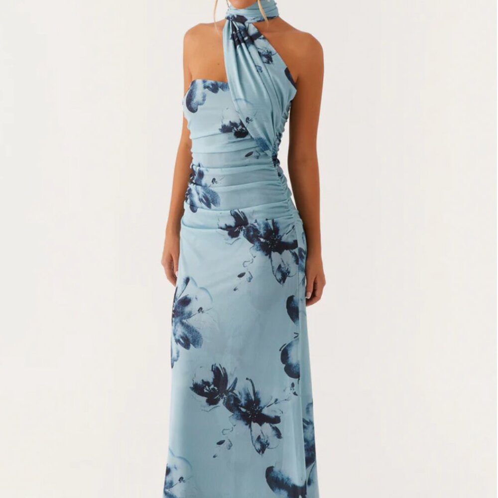 Peppermayo - Songbird Maxi Dress - Blue Black Floral